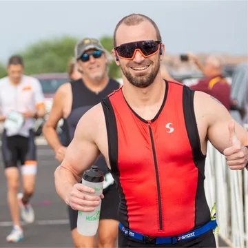 Kenny at a triathlon